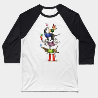 Circus - Acrobats - Pyramid - Juggling - Dog-Pyramid - Dogs Baseball T-Shirt